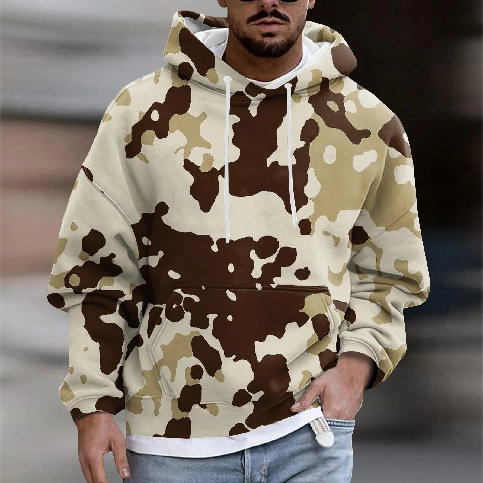 Men's Hoodie 3D Camouflage Print Sweatshirt For Men Harajuku Hooded Shirt Pullover Casual Clothes Oversized Top Men's Clothing