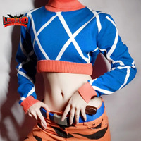 Anime JOJO 5 JoJo's Bizarre Adventure Cosplay Costume Golden Wind Guido Mista U6I0C39N Cosplay Costume Top Sweater  JOJO
