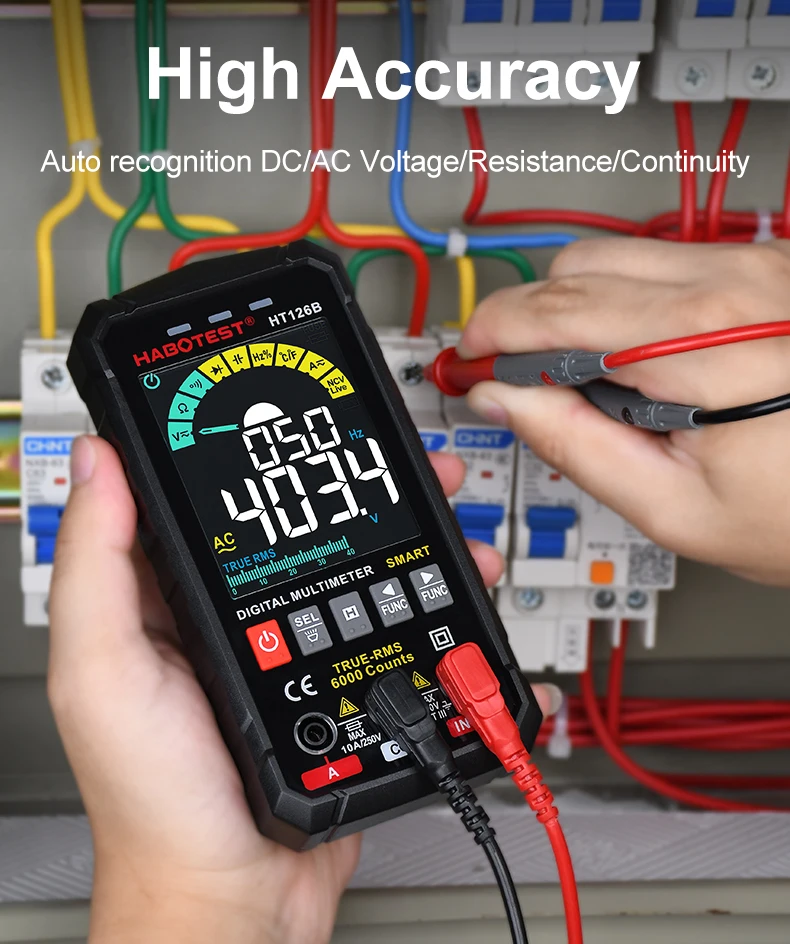 Digital Multimeter 6000 Counts Smart Auto Range 1000V 10A Tester Meter Ohm Hz Capacitance REL True RMS AC DC DMM Multitester