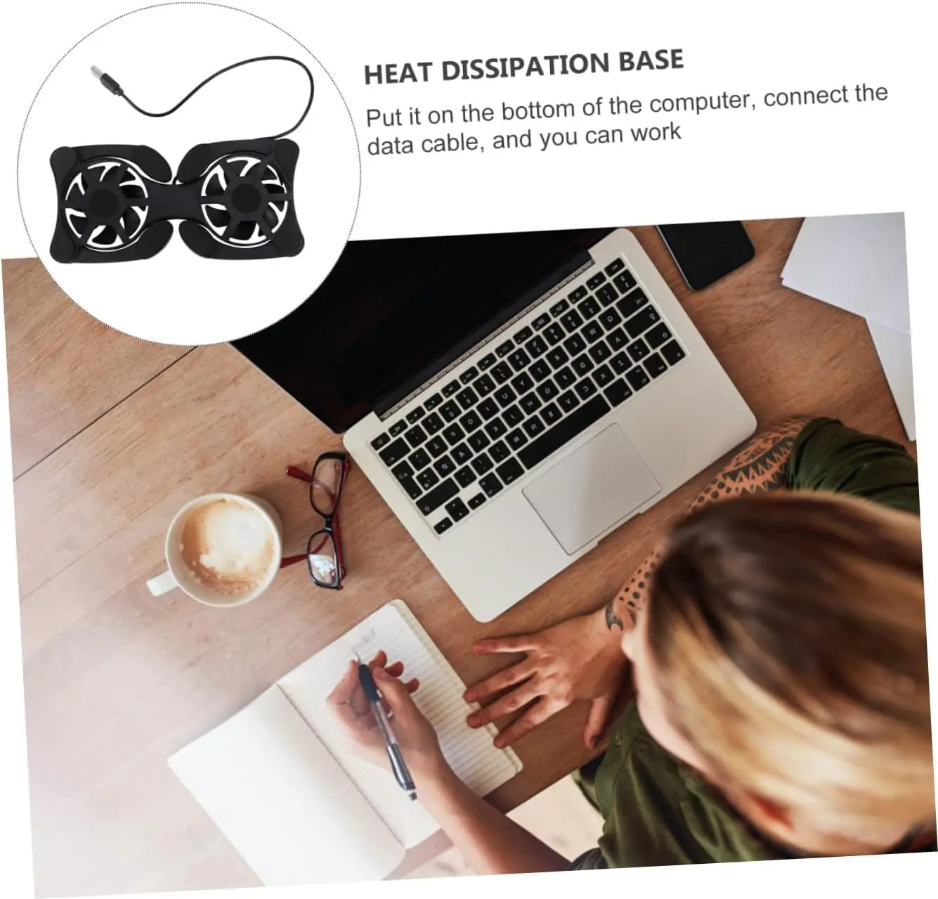 Foldable USB Laptop Cooling Pads With Double Fans Mini Octopus Notebook Cooler Cooling Pad For 7-15 Inch Notebook Laptop