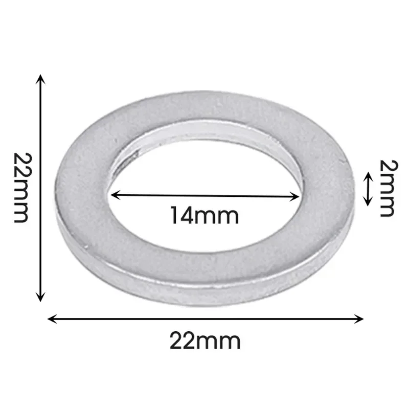 M14 Car Sealing Gasket Aluminum Screw Washer Auto Engine Bottom Oil Drain Screw Sealing Gasket Accessories for Honda 94109-14000
