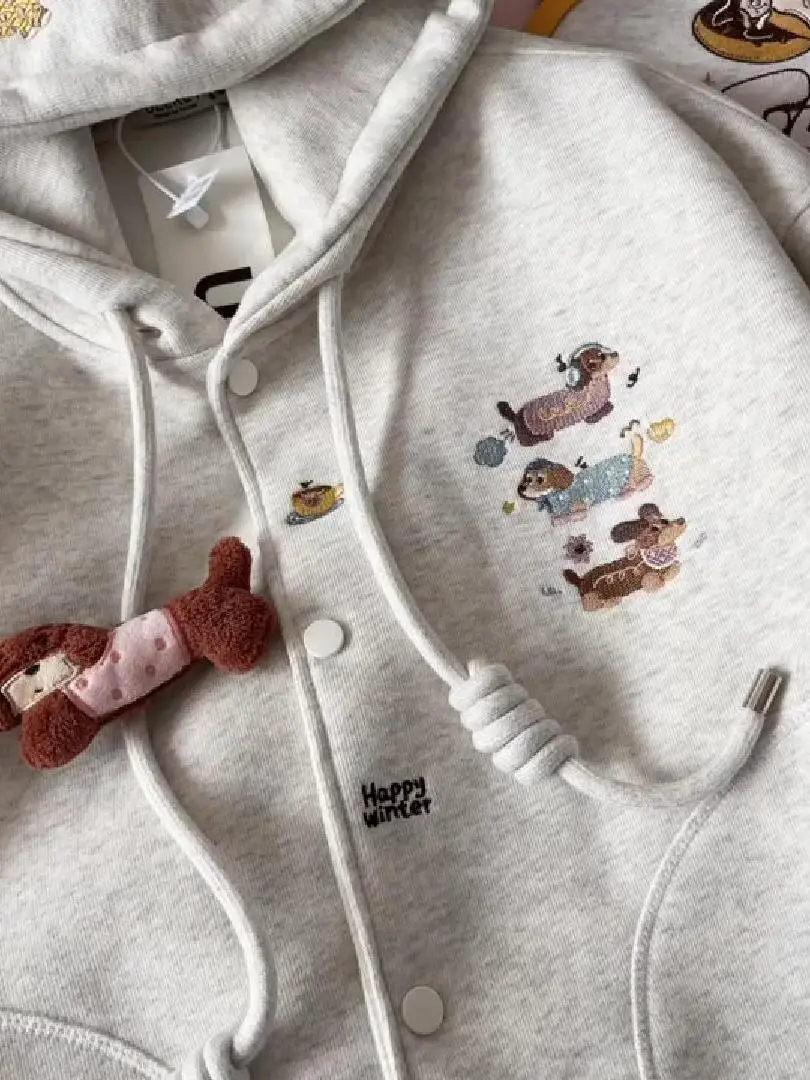 

Large Size Embroidered Dog Logo Hoodie Sweatirt ex Autumn Winter Casual Comfortable Breathable Anti-Wrinkle Sweatirt