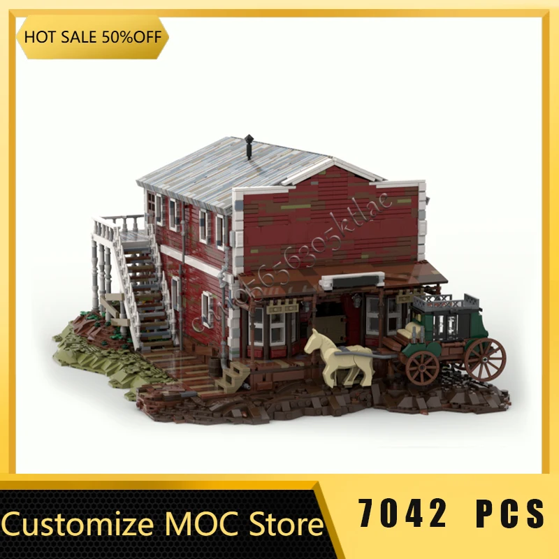 

7042 PCS Customize Valentine's Day Tavern MOC Building Block Model Children Diy Educational Assembly Surprise Toys Birthday Gift