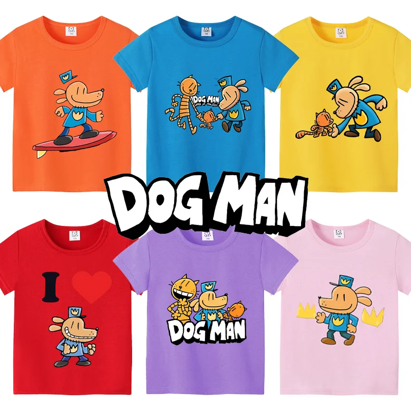 New Dogs Mans T-shirts Cute Cartoon Figure Print Tee Shirt Clothes Kawaii Girls Boys Casuals Short Sleeves Tops Clothing Gifts