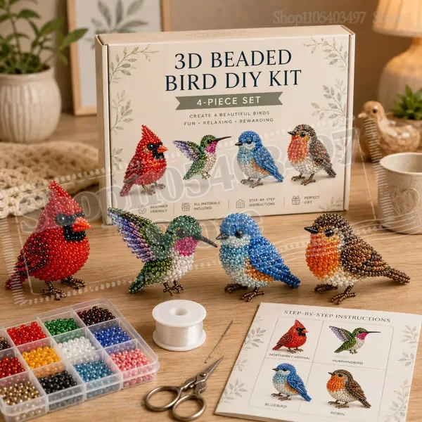 

Tiny 3D Beaded Animal DIY Kit, Petite 3D Beaded Animal Craft Kit, 2026 New Cute Beaded Animal Kit for Teens & Adults
