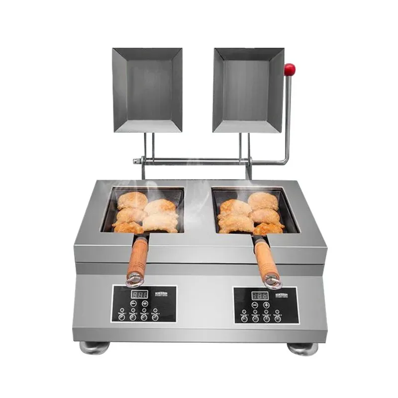 CustomizeCommercial Automatic Fried Dumplings Electromechanical Pancakes Fried Baked Fresh Fried Pancakes Breakfast Shop
