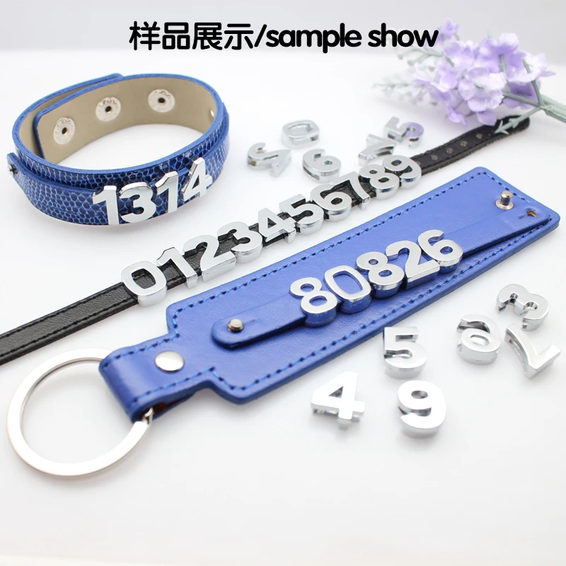 Wholesale 260PC/lot Hole 8mm Slide Letter A-Z English Alphabet Alloy DIY Slide Charm Fit For 8MM Keychains Wristband Bracelet