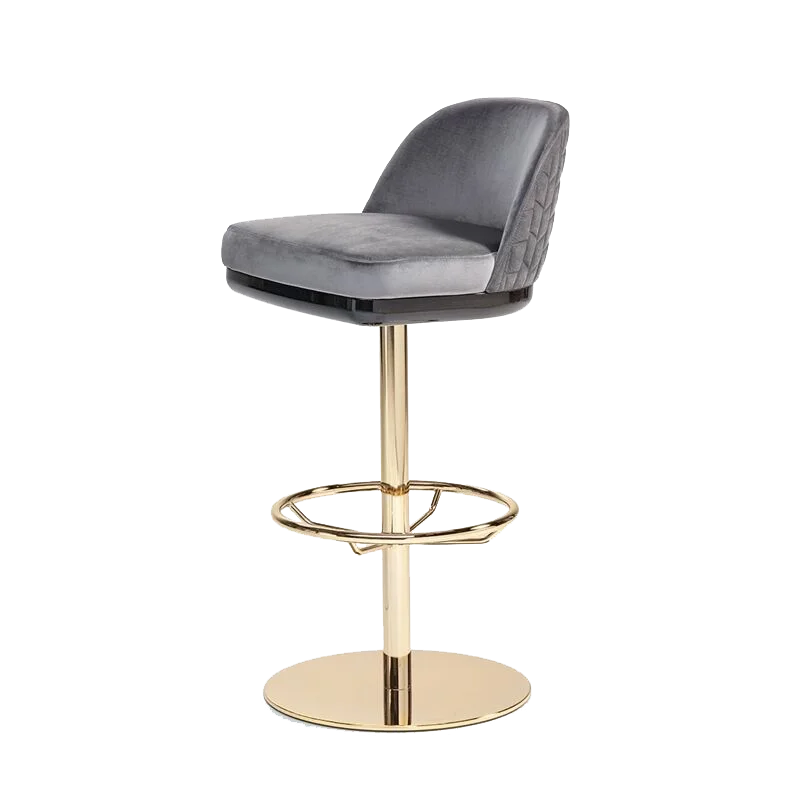 Luxury Stainless Steel Adjustable Height Rotating Bar Stool - Modern Home Furniture Design