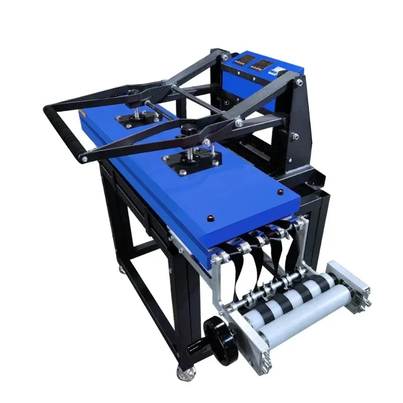 

High Pressure Lanyard Ribbon Sublimation Transfer Printing Machine Dual Heated Plates Lanyard Heat Press Machine