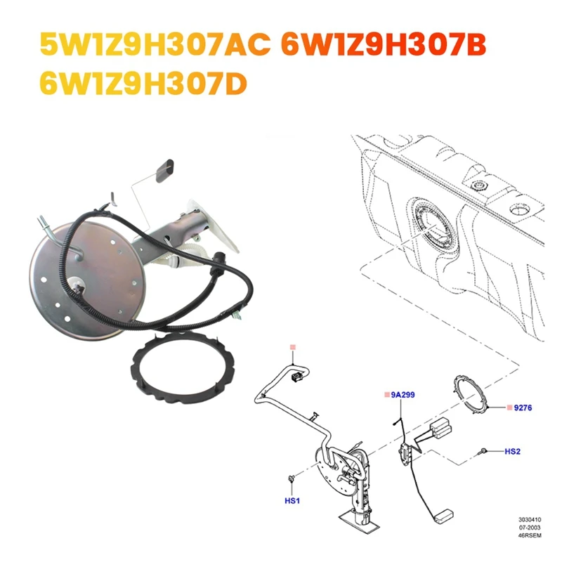 

Модуль автомобильного топливного насоса Assy 5W1Z9H307AC для Ford Crown Victoria Lincoln Town Mercury Grand Marquis 2005-2008 6W1Z9H307D