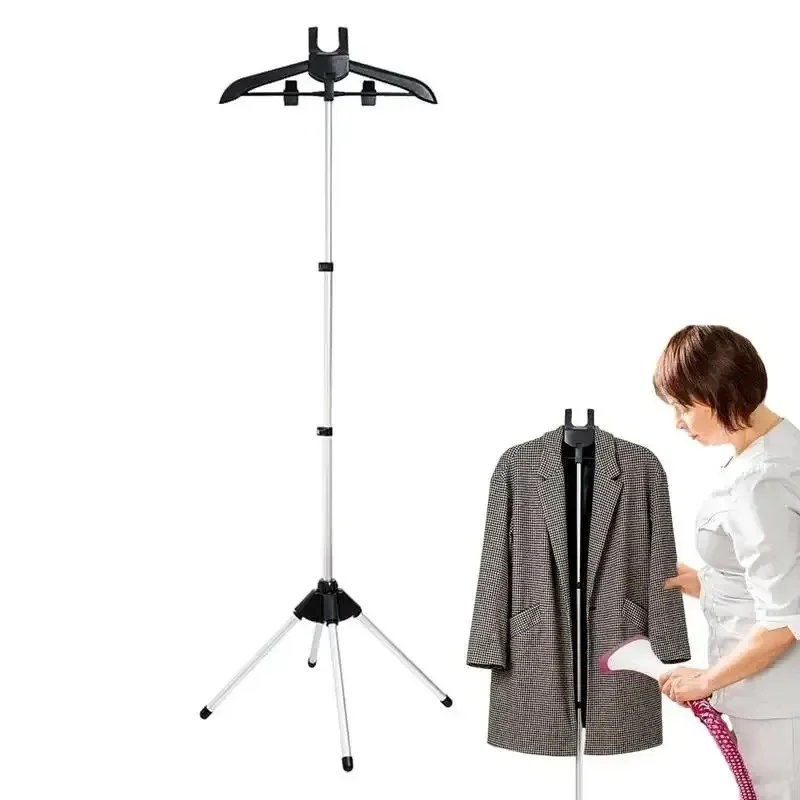 160cm Adjustable Clothes Steamer Rack Telescopic Vertical Fabric Hanging and Ironing Standing Handheld Steam Ironing Bracket