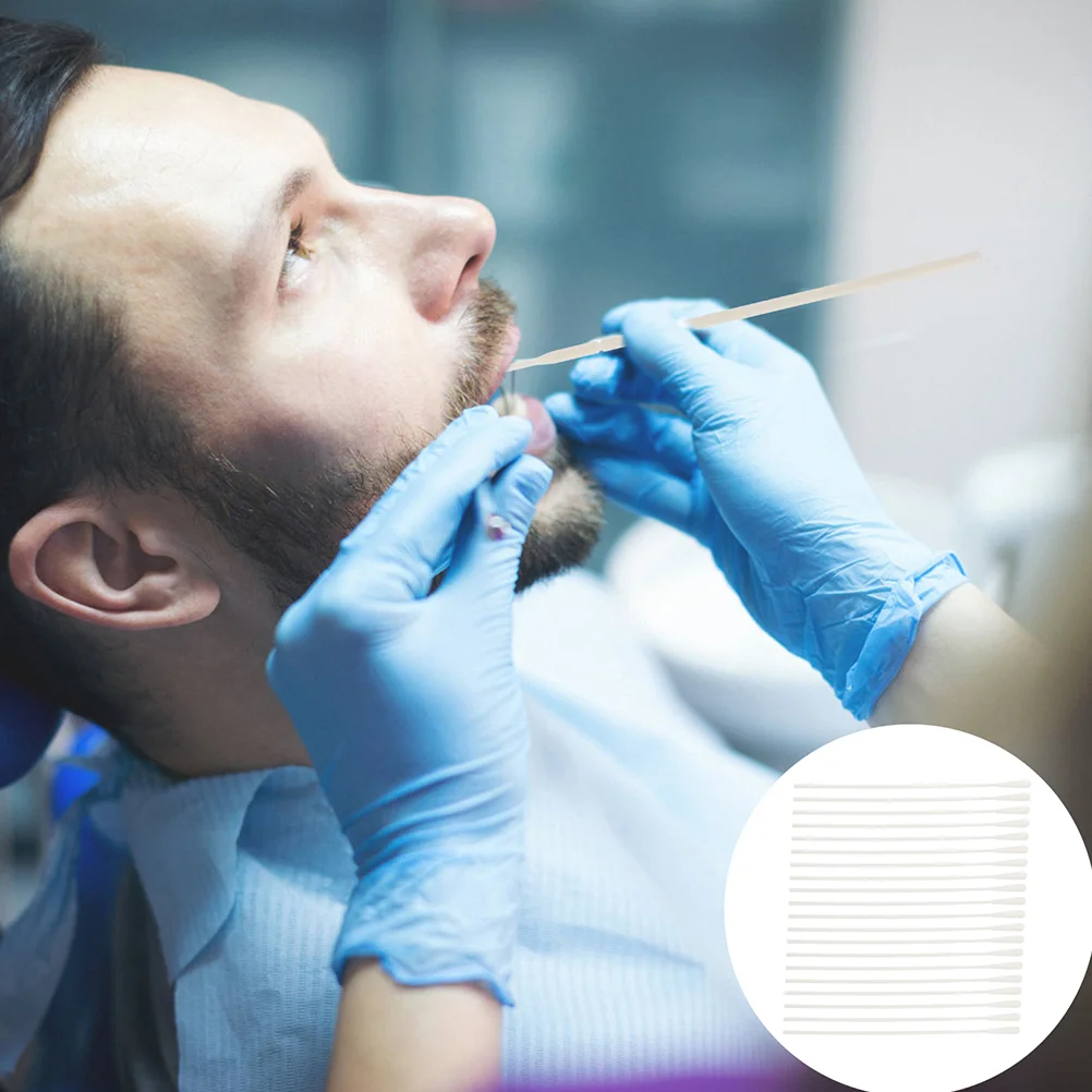 Hisopo Flocado de 60 piezas, herramientas de detección Nasal flocada, bastoncillos nasofaríngeos simples, palos de muestreo, muestras desechables