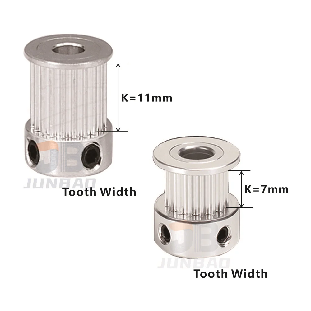 Polea síncrona 2GT 20T, 60 dientes, ancho de correa de distribución 15MM, longitud de la correa 180, 200, 220, 280, 300, 400, 500, 600, piezas de