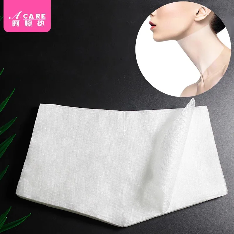 Neck Mask Sticker A1-Easy to Use Tencel Neck Mask Paper Disposable Spa Paper Mask Wet Compress Portable Neck Care image 2