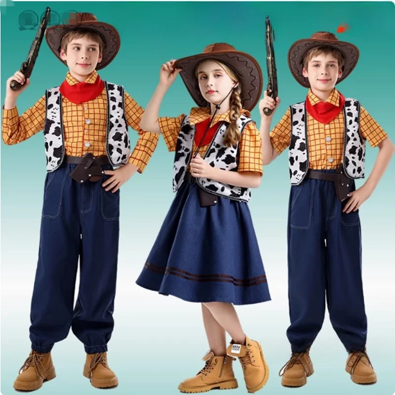 

Princ Cowboy Girl's loween Costume Dr Western Sle Children's Toy S Hattie Tice Outfit Polyester Fiber