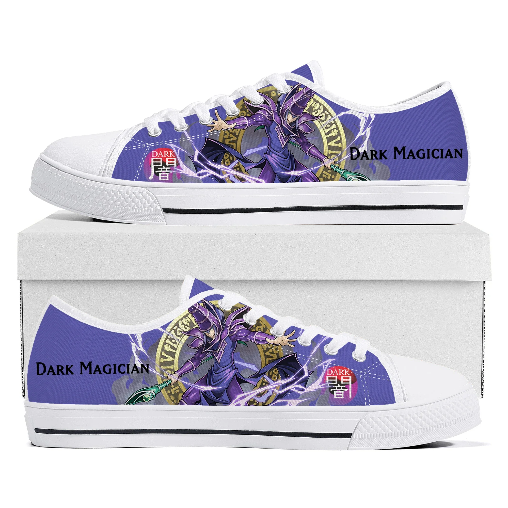 Anime Yu-Gi-Oh Millennium Puzzle Yami Mutou Low Top Sneakers Mens Womens Teenager Canvas Sneaker Casual Couple Shoes Custom Shoe