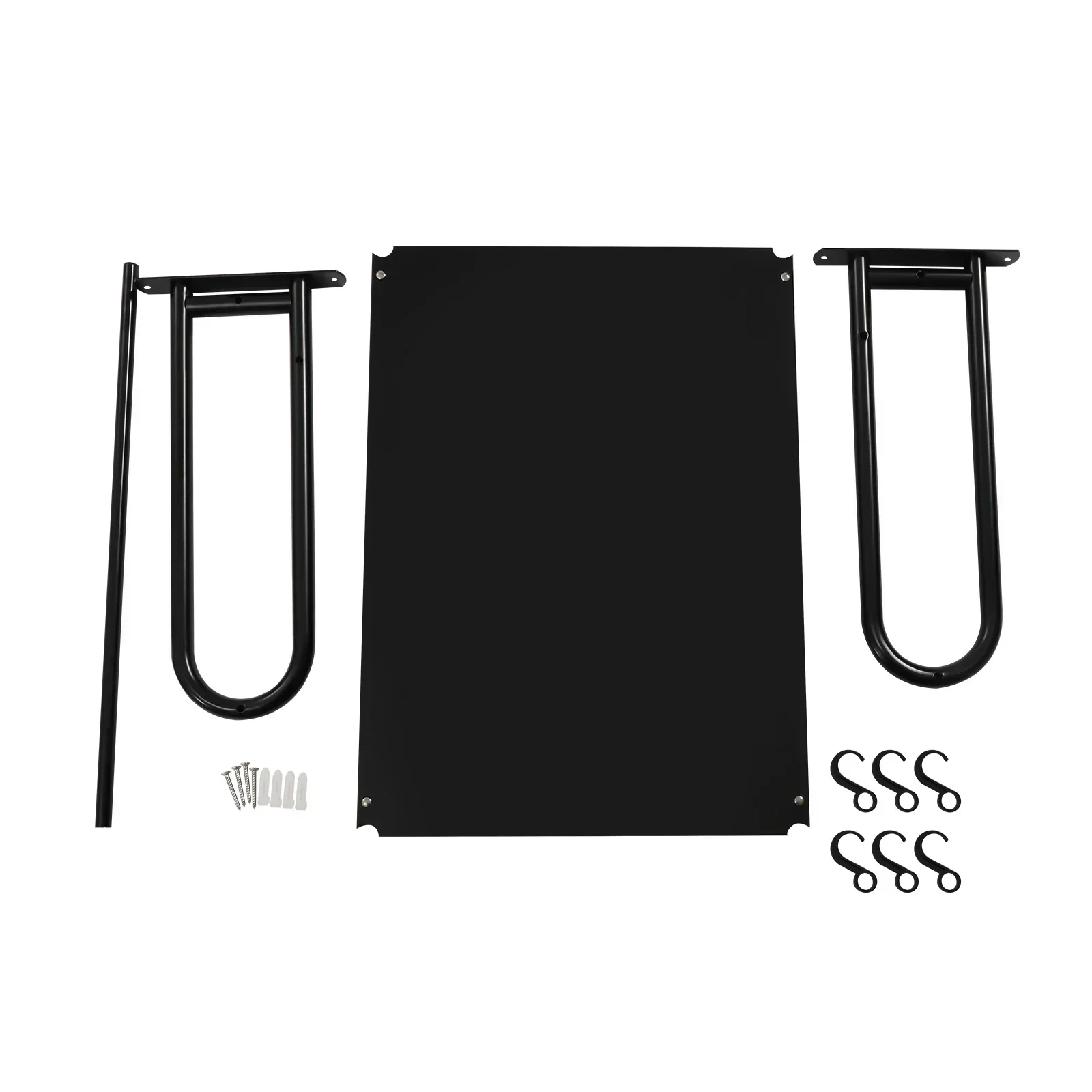 

Carbon Steel Wall Microwave Oven Shelf Wall Mount Microwave Oven Rack with 6* Hook, Kitchen Stand Storage Shelf, Black