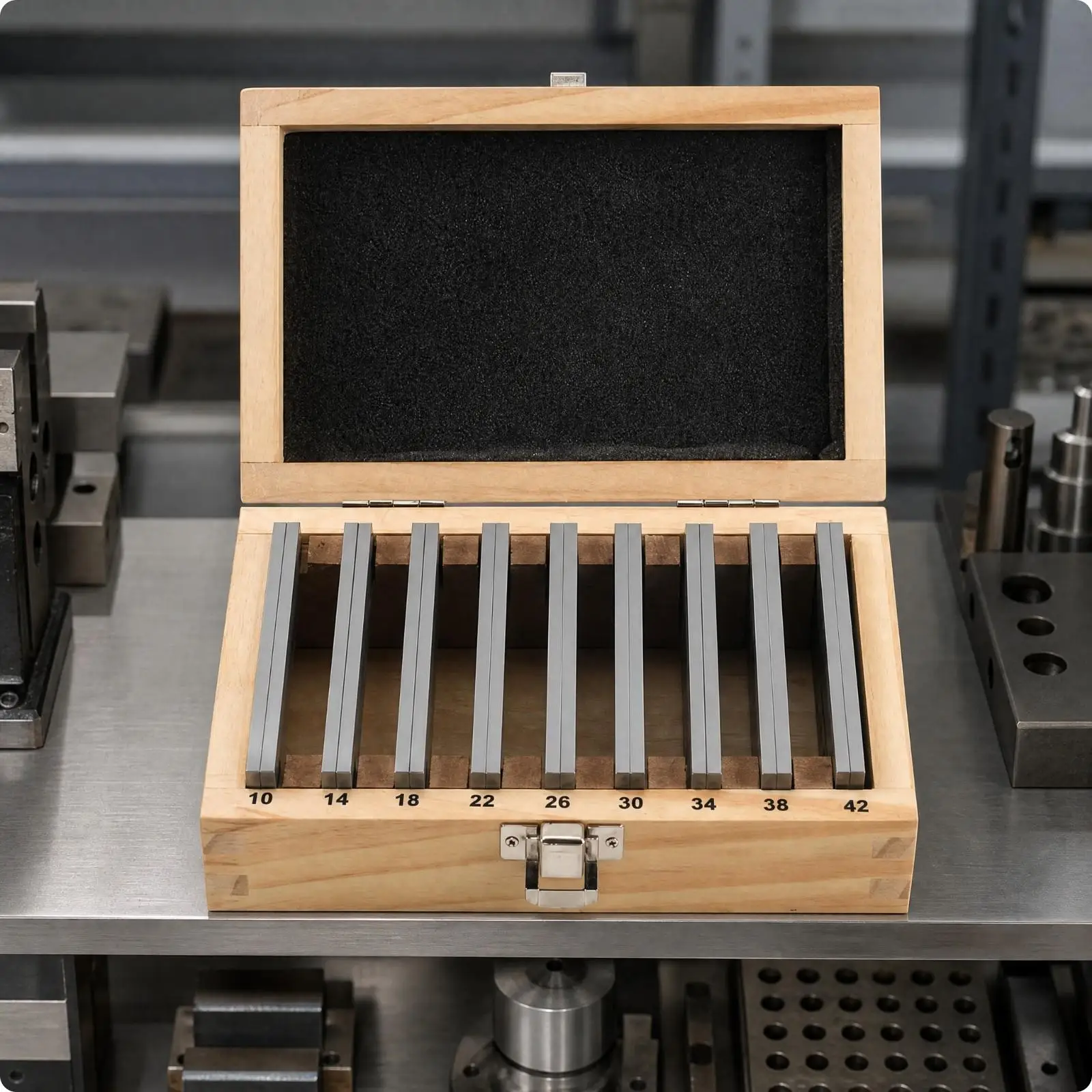 18 Pieces Parallel Leveling Block | Equal-Height Construction, Clear Marked Identification, Parallel Block with Wooden Storage