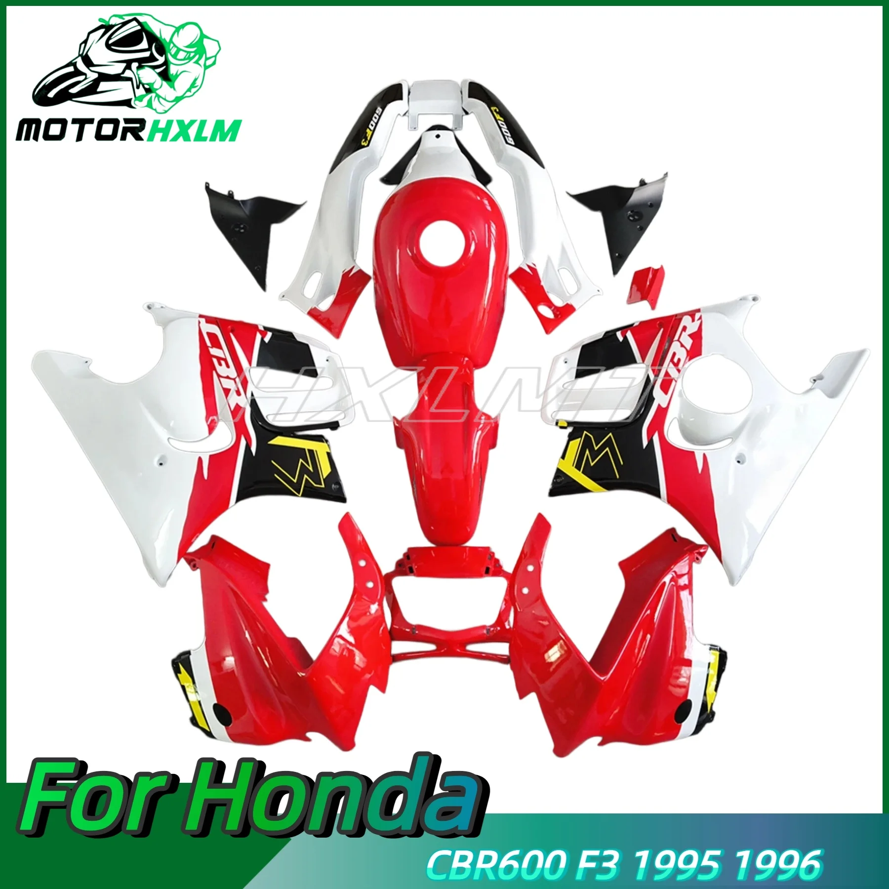 Carrocería para CBR600 F3 1995 - 1996, carenados rojos, blancos y azules, kits de carenado CBR 600 F3 1995, accesorios para moto CBR600 F3 95 96