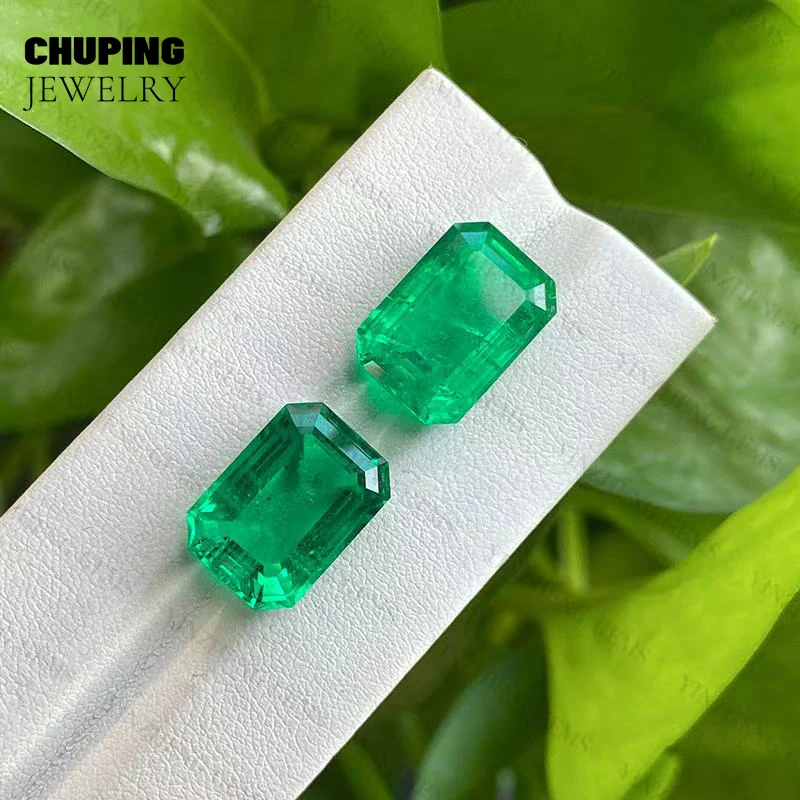 ChuPing Jewelry Lab Grown Colombia Emerald Shape For Making Selectable AGL Certificate Loose Colombia Emerald Gemstones
