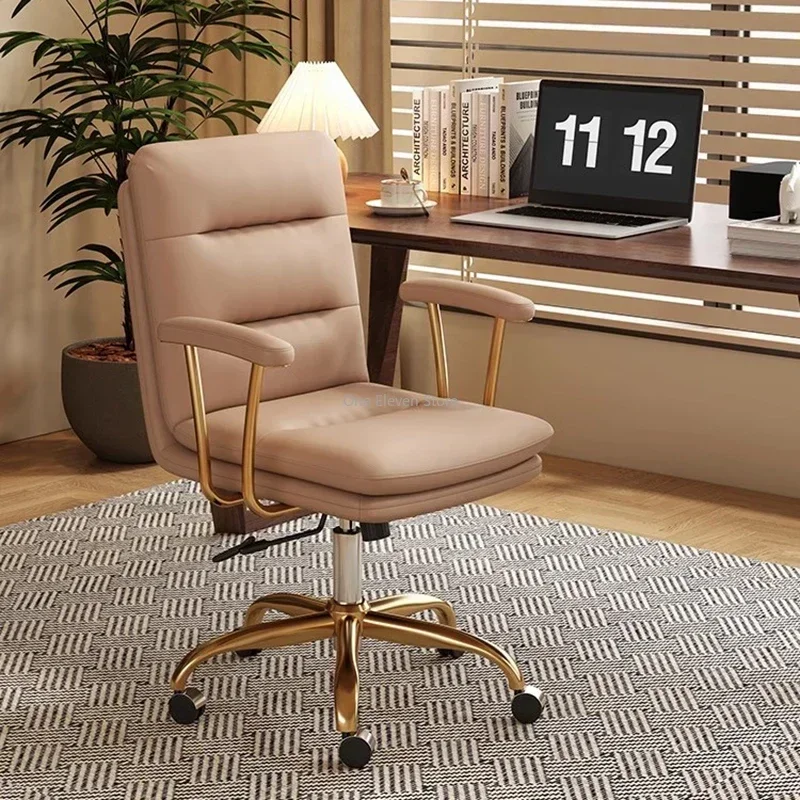 Leather Office Chair Weightless Comfy Relaxing Individual Reclining Chaise Design Person Gaming Sillas De Oficina Rotating