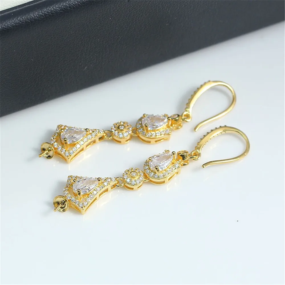 S925 Sterling Silver Pearl Earring Settings DIY Jewelry Making Supplies Blank Earring Posts for Handcrafted Accessories No Pearl