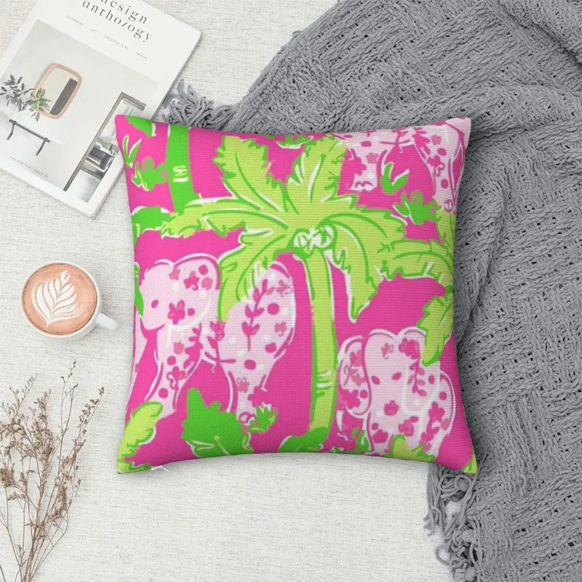 Lily Pulitzer Pillowcase Polyester Pillows Cover Cushion Comfort Throw Pillow Sofa Decorative Cushions Used for Home Bedroom