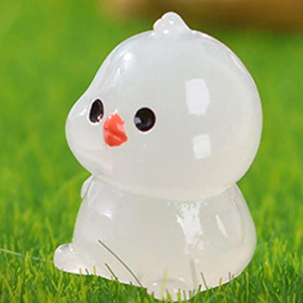

Cartoon Luminous Chick Figurines Resin Crafts Glow in Dark Chick Figurines Miniatures Cute DIY Mini Chick Statue