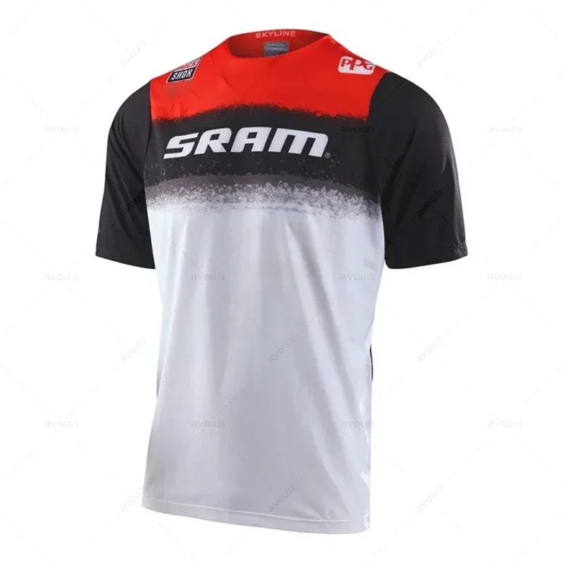 Men's Sram 2026 Long-Sleeve Motocross Jersey Downhill Cycling Jersey Motorcycle Jerseys Mountain Bike Polyester New