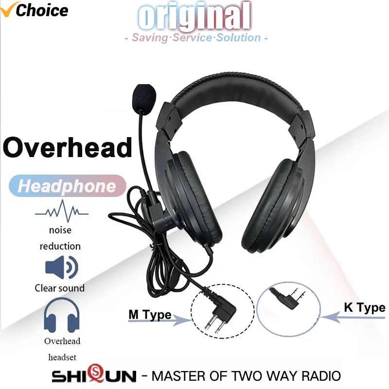 Walkie Talkie Headset Baofeng UV17 Pro Headphone K Type Quansheng UVK58 5RPlus M Type For Motorola GP88 GP68 Radios Accessories