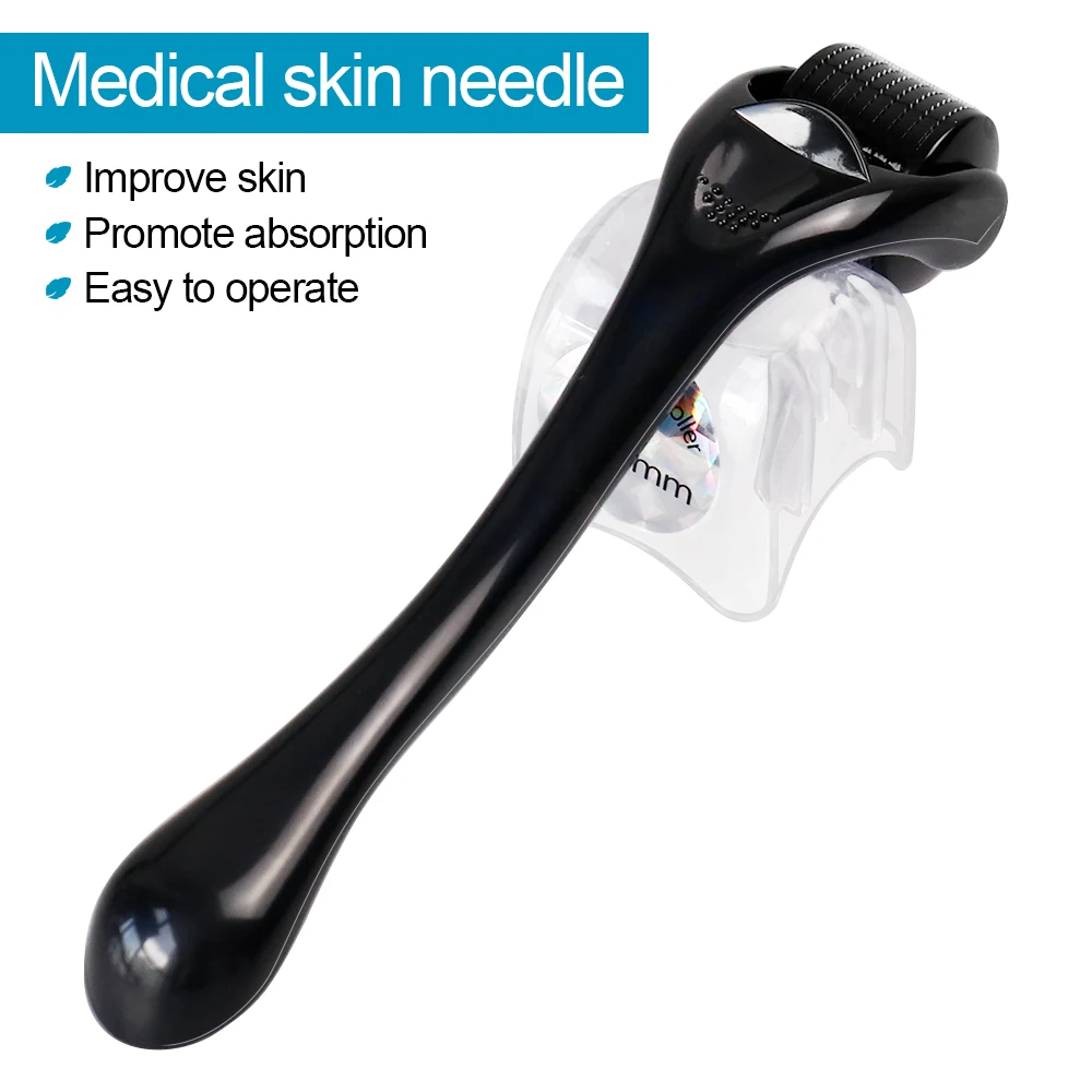 Professionele Titanium Derma Roller voor Facial Body Haargroei Huid Baard 0.2mm 0.25mm 0.3mm Naald Micro huidverzorging Roll Tool