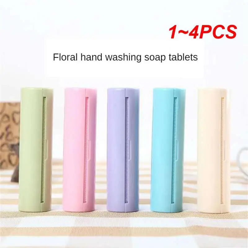 1~4PCS Soap Paper Soap Container Soap Dispenser Useful Outdoor Travel Accessories Cleaning Soap Tablets Disposable Portable