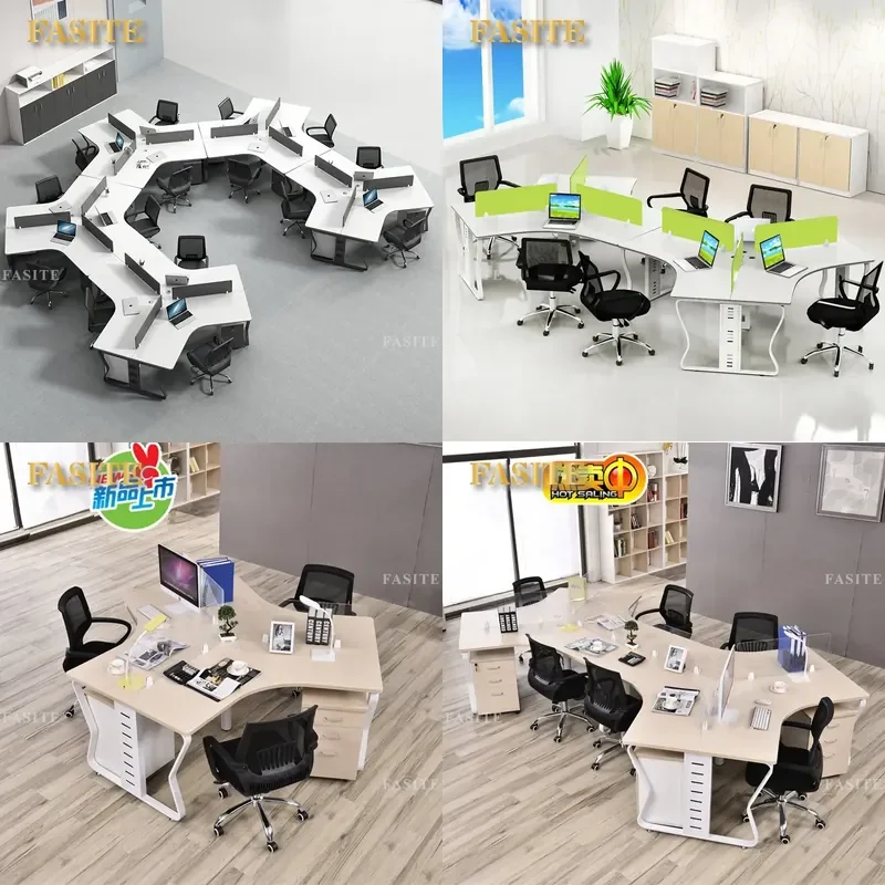 For 3 6 Person Staff Desk Simple Combination Screen Workstation Computer Office Furniture Modern Modular Cubicle Workbench