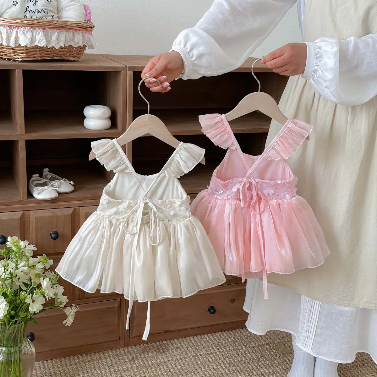Baby's New Summer Suspender Bag, Fart, Haha Clothes, Haha Skirt, Newborn Children's Sweet Mesh, Hundred Day Princess Skirt