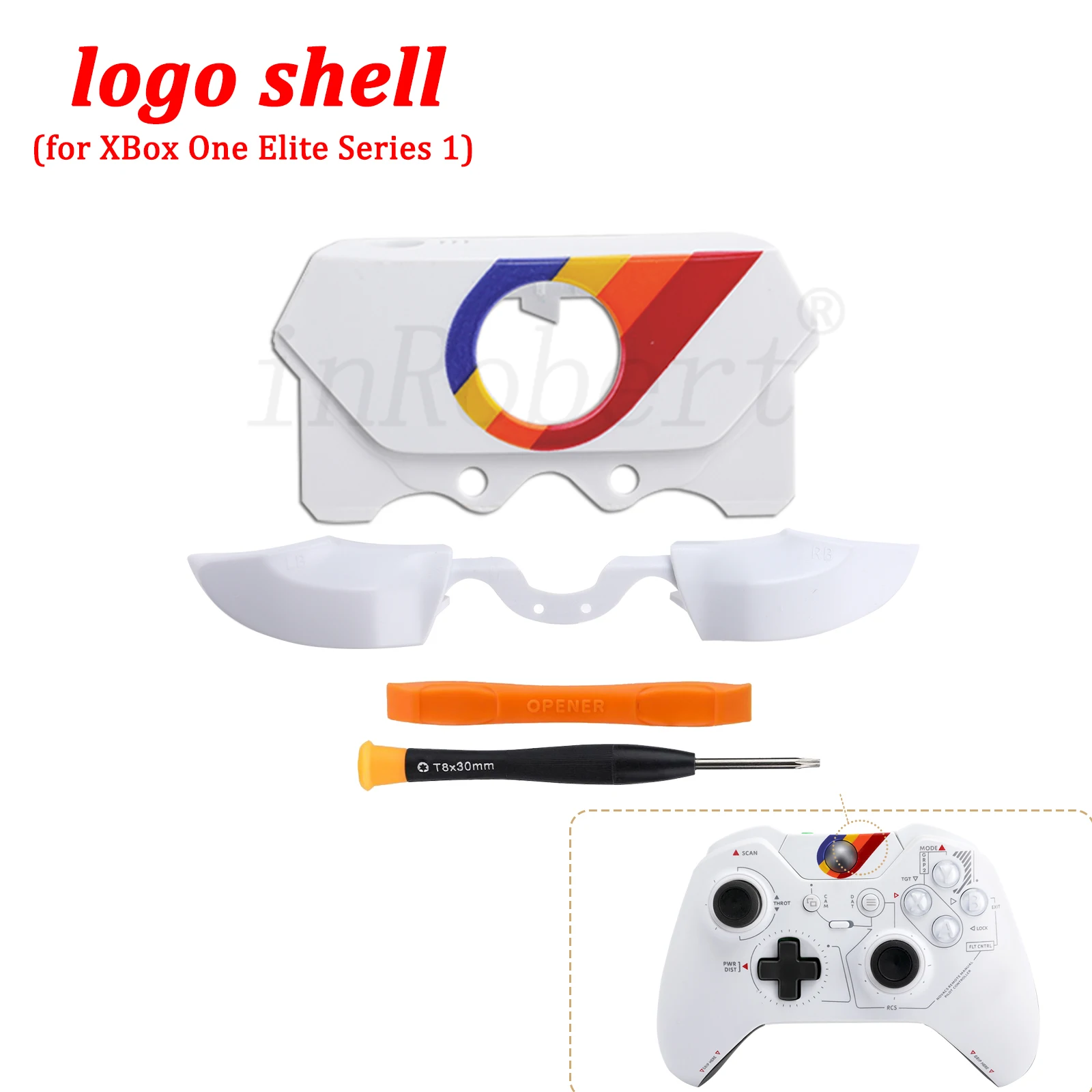 Ersetzen Sie das Gehäuse für XBox One Elite Series 1 1698 Controller, Ersatzgehäuse, Frontplattenabdeckung, Reparaturteil LBRB