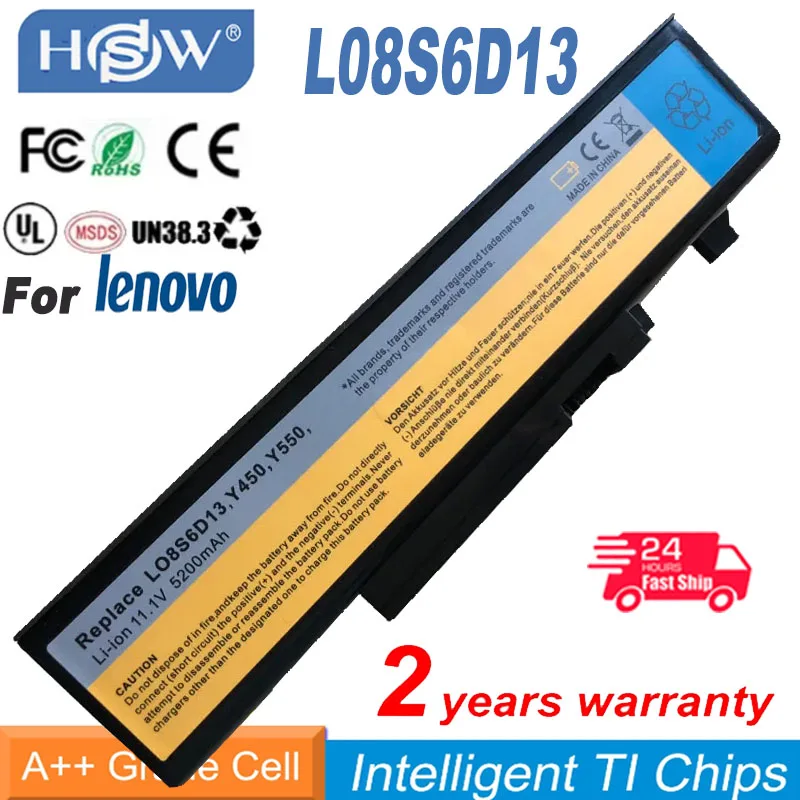 Laptop Battery For Lenovo IdeaPad Y450 Y450A Y450G Y550 Y550A Y550P 55Y2054 L08L6D13 L08O6D13 L08S6D13