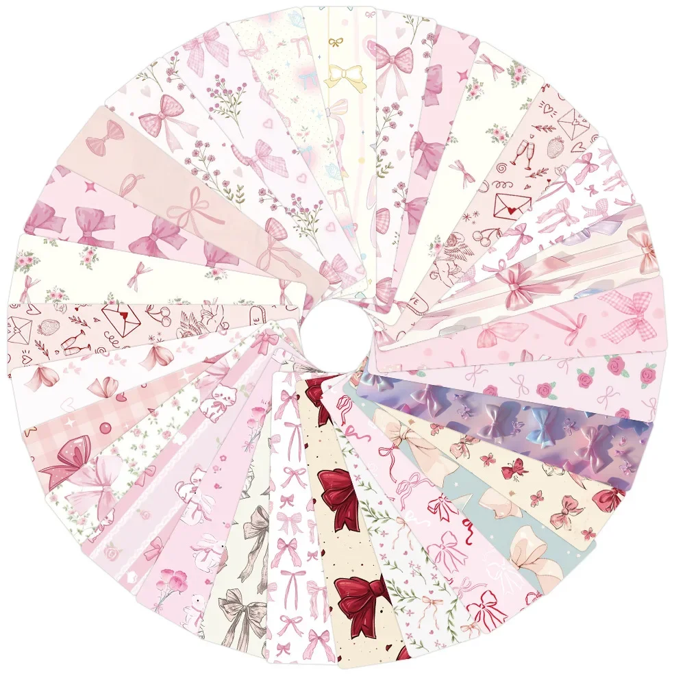 24pcs Coquette paper bookmarks, student fiction textbook decorative cards, reading book label cards