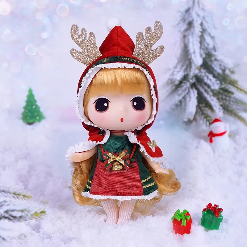 Original Ddung Christmas Series Doll Cartoon Girl Dress Up Doll Atmosphere Decoration Set Children'S Toys Christmas Gift