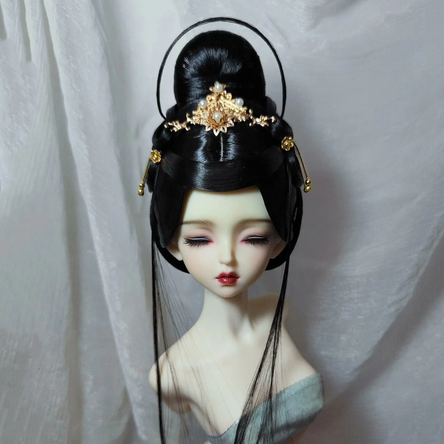 

1/6 1/4 1/3 Ancient Costume BJD Wig Hanfu Fairy Long Hair Retro Wigs For BJD/SD YOSD MSD SD13 Girl SSDF Doll Accessories C2538