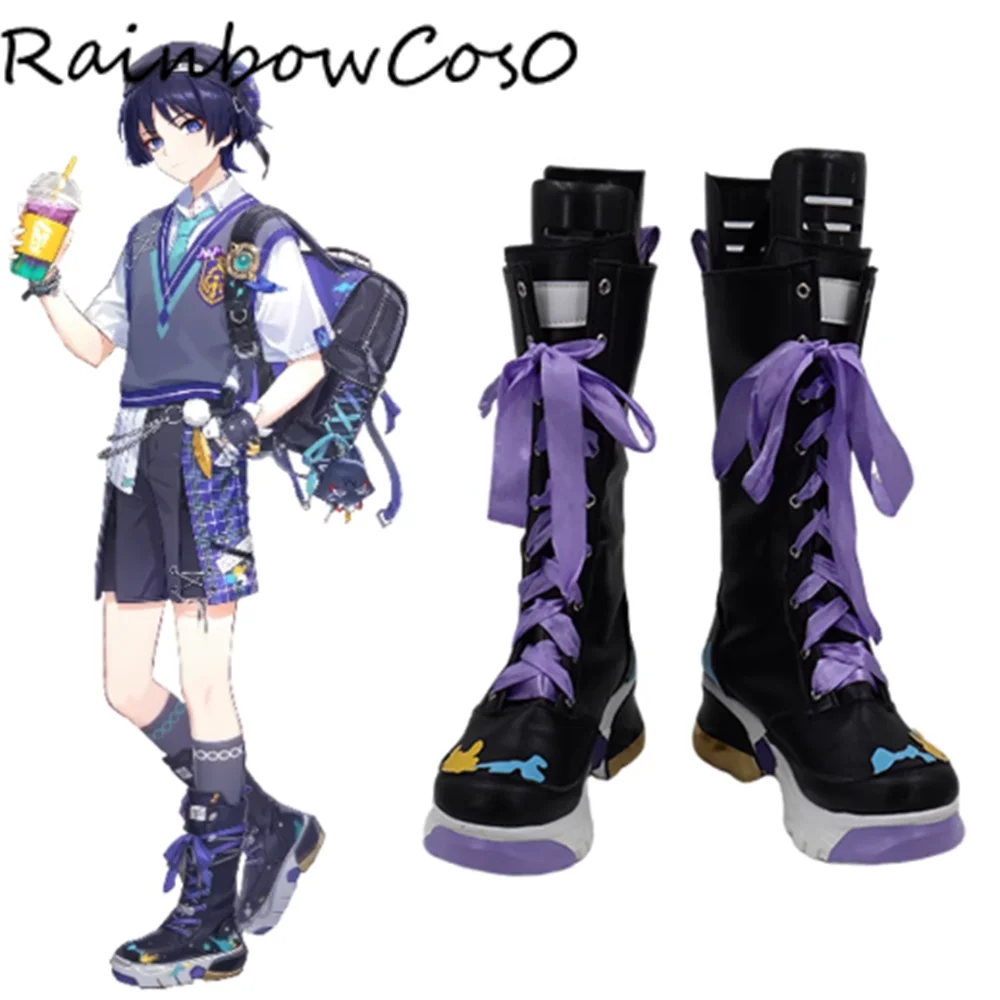 Wanderer Kunikuzushi Genshin Impact Cosplay Shoes Boots Game Anime Party Halloween RainbowCos0 W5386