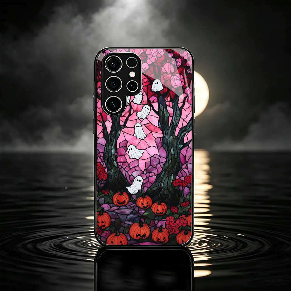 Halloween festive atmosphere s26 ultra case s25 Glass phone case for Samsung Galaxy S26 25 24 23 22 21Ultra FE Plus Durable Case