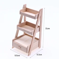 Estante de madera en miniatura para casa de muñecas, soporte de flores, muebles de simulación, herramientas de jardín de hadas, estante de almacenamiento, accesorios de decoración, 1 unidad