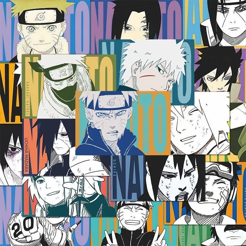 Naruto Art Stickers - Classic Naruto Card Card Design Creative Surroundings Decorative DIY for Japanese Manga Fans