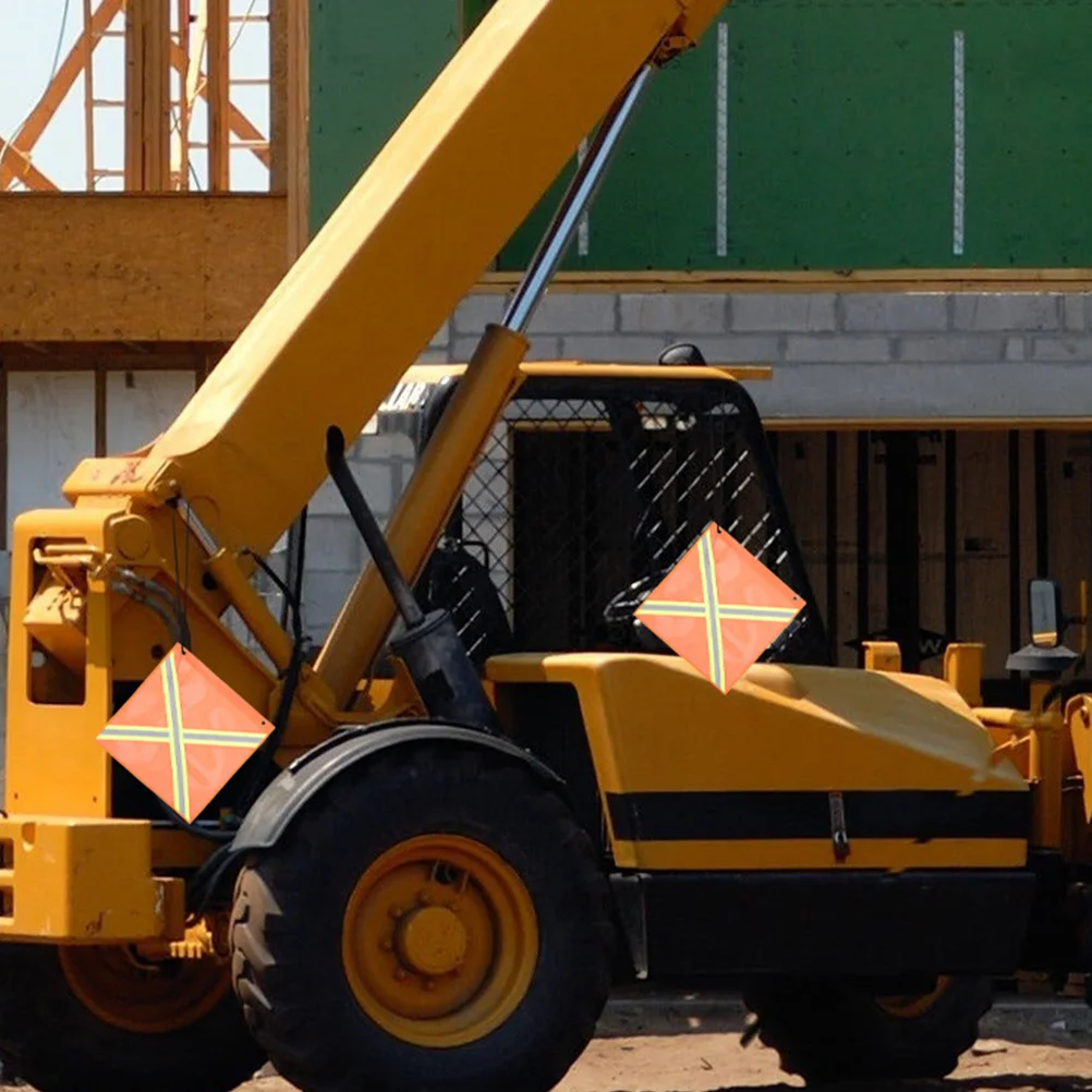 2Pcs Reflective Safety Flags for Trucks Trailers High Visibility Night Signals Durable Weatherproof Easy Installation
