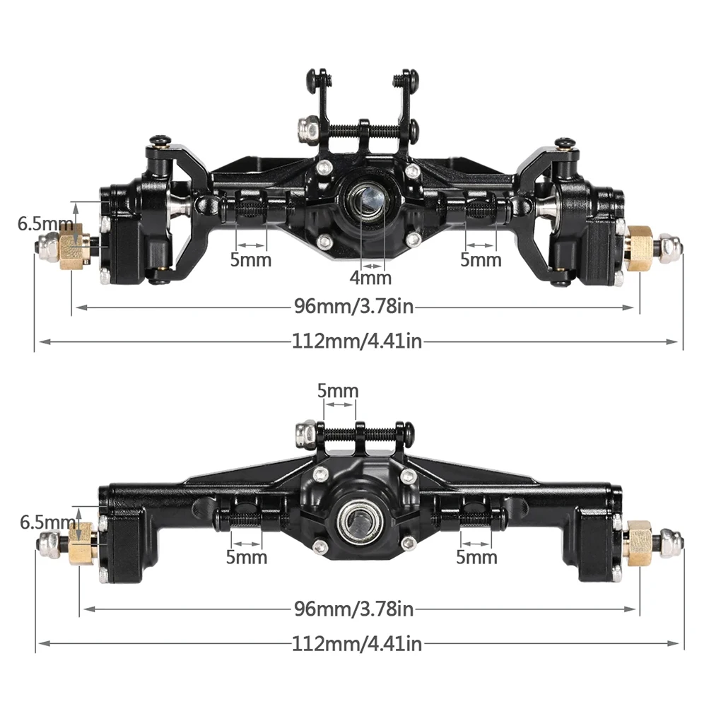 1/18 Plastikowe przednie tylne osie do TRAXXAS 1/18 trx4m RC Car Part RC Car Akcesoria 1/18 trx4m Przednie osie RC Upgrade Part