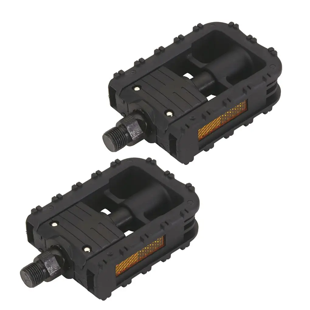 2pcs Foldable Bicycle Pedal Non-Slip Road Bike Bearing Pedal Set Wear Resistant with Reflective Strap Corrosion Resistant