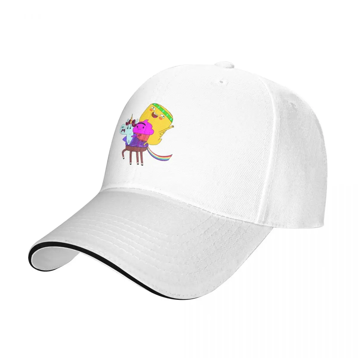 Cupcake and Dino and the unicorn Baseball Cap Hood Sun Cap Hat Man For The Sun Vintage Man Women's