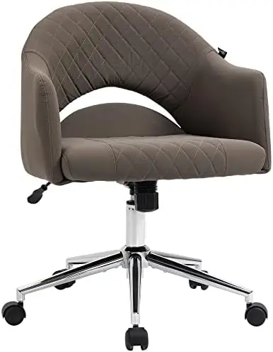 

Mid Back Home Office Chair, Computer Desk Chair with Adjustable Height and Padded Seat, Grey