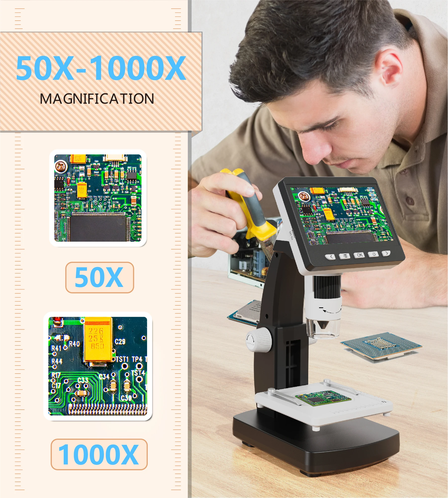 LCD Microscope 4.3\