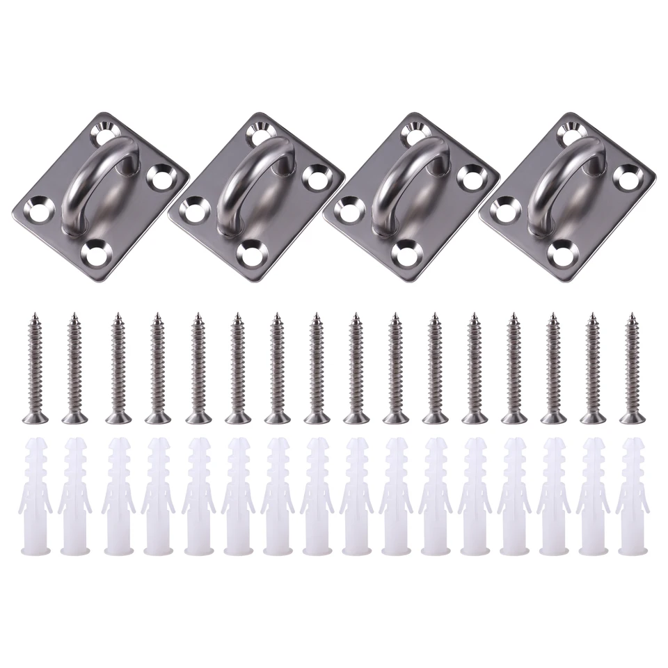 4 Pack Stainless Steel Ceiling Hooks Wall Mount